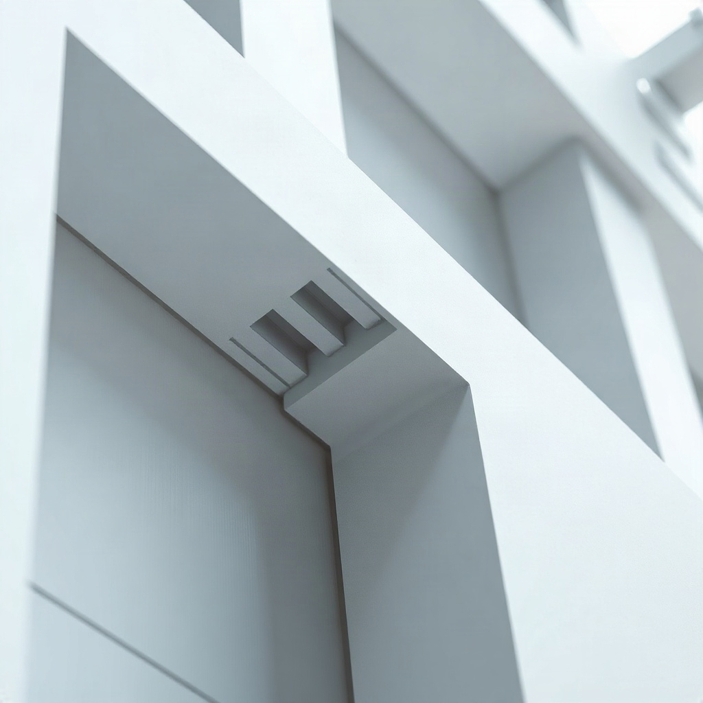 abstract detail of 3d printed architectural joint, clean metal alloy, futuristic construction techno